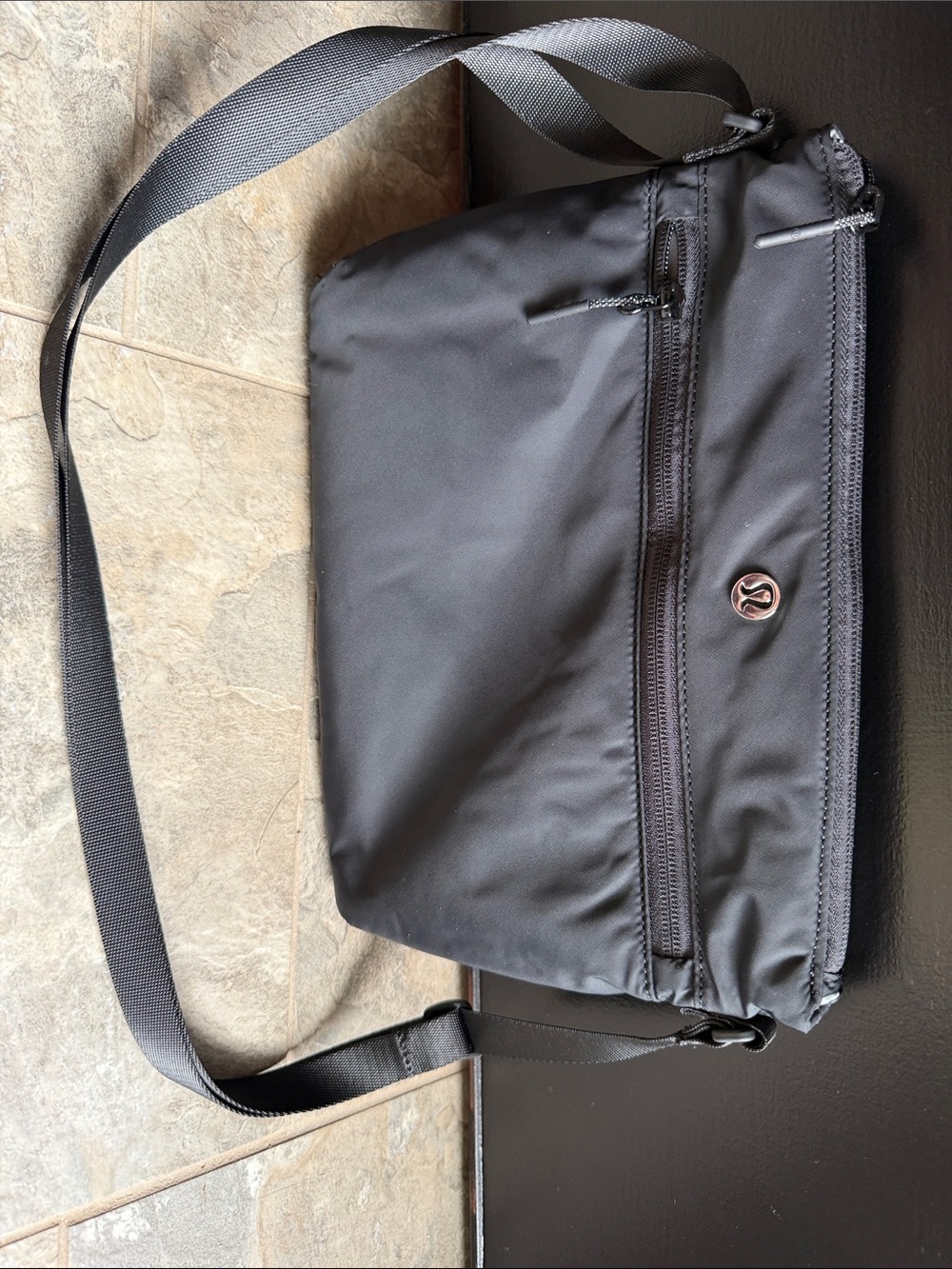 lululemon athletica Black Crossbody Messenger Bag